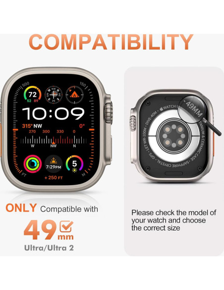 Funda Parachoques Metal Resistente para Apple Watch Ultra 2 49mm Funda Parachoques Metal Resistente para Apple Watch Ultra 2 49mm