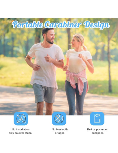 Podómetro TAZUZFLA CR-707S 3D Preciso para Caminar Negro