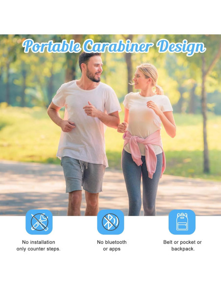 Podómetro TAZUZFLA CR-707S 3D Preciso para Caminar Negro