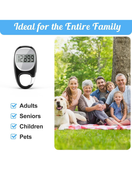 Podómetro TAZUZFLA CR-707S 3D Preciso para Caminar Negro