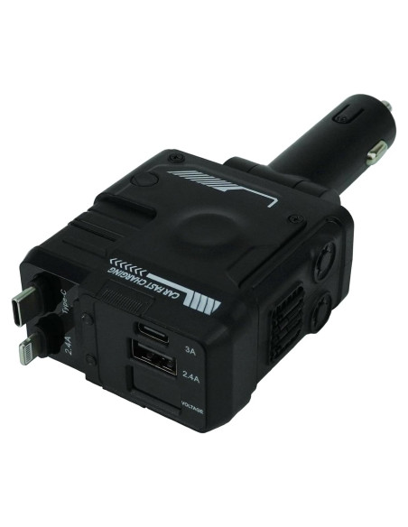 Cargador de Coche Retráctil 4 en 1 66W USB-C Shenzhen