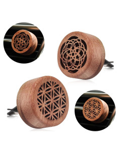 Difusor de Aromaterapia para Auto CANIPHA 2 Piezas Madera