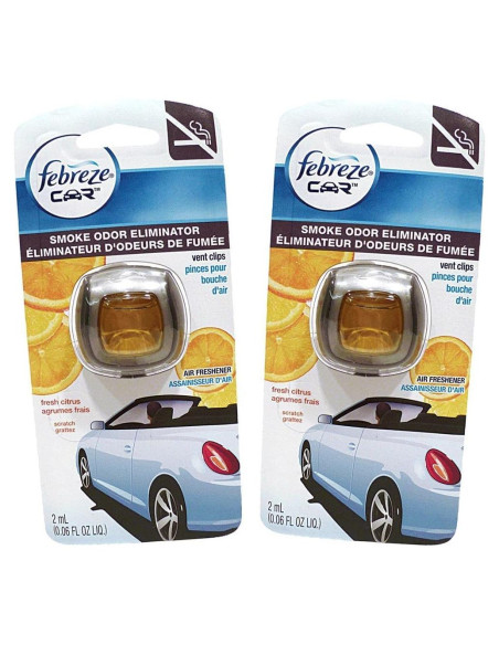 Ambientador para Automóvil Febreze Clips Ventilación Aroma Cítrico