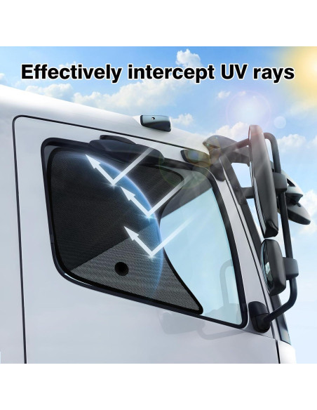 Cortina Solar KUST 2PCS para Ventana Lateral de Camión 60x55 cm