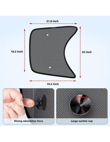 Cortina Solar KUST 2PCS para Ventana Lateral de Camión 60x55 cm