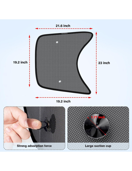 Cortina Solar KUST 2PCS para Ventana Lateral de Camión 60x55 cm