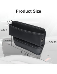 Relleno Organizador Espacio Asientos Auto Alpmosn - Negro 2