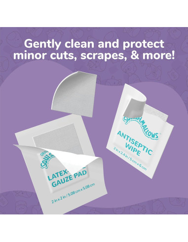 Kit de Primeros Auxilios Squishmallow 33PC con Curitas y Toallitas