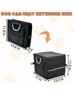 Extensor de Asiento Trasero para Perros Fhiny 34x30.5cm Plegable 2