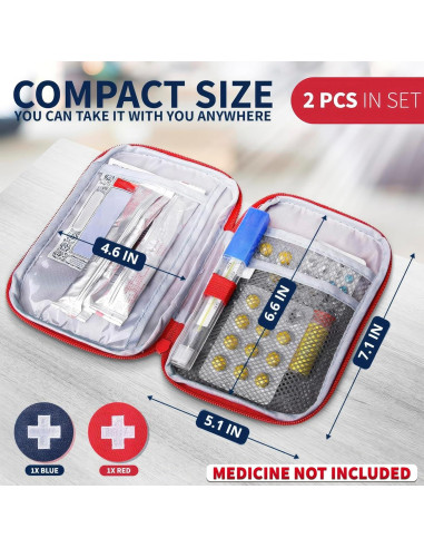 Bolsa de Primeros Auxilios Vacía BURIUS 2 Pcs 18x13 cm