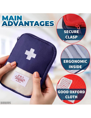 Bolsa de Primeros Auxilios Vacía BURIUS 2 Pcs 18x13 cm