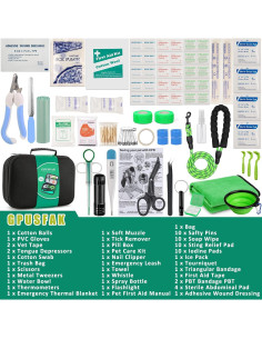 Kit de Primeros Auxilios para Mascotas GPUSFAK Verde 106 Piezas 2