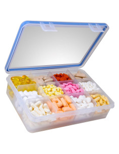Organizador de Pastillas GMS 12 Compartimentos Hermético 230g