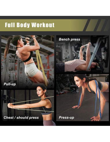 Bandas de Resistencia VRTX Extra Pesado - 6 Unidades para Ejercicio