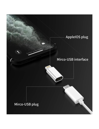 Adaptador Micro USB a Lightning Zoyuzan 3-Pack Carga iPhone