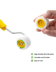 Paquete de 4 Rodillos de Pintura Mini YINARONG 2.5 cm 2