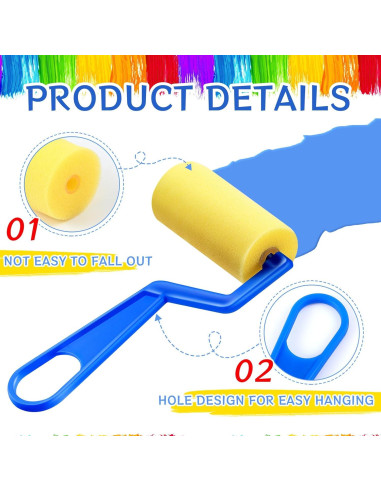 Kit de Brochas de Pintura Tenceur 30 Pcs para Niños