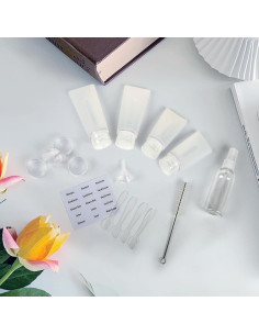 Set de 17 Botellas de Silicona Craftisan para Viaje TSA 2