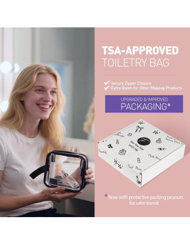 18 Botellas de Vidrio para Viaje FYAWME Aprobadas por TSA