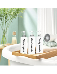 Dispensador de Champú y Acondicionador DIDROOM - Juego de 3 Botellas 622ml 2