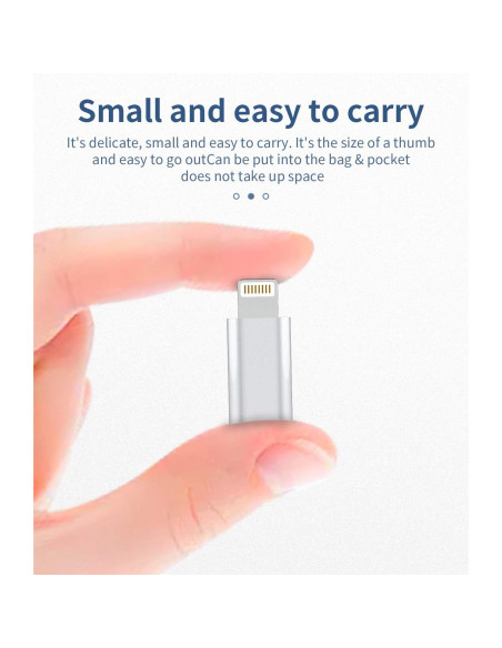 Adaptador Micro USB a Lightning Zoyuzan 3-Pack Carga iPhone