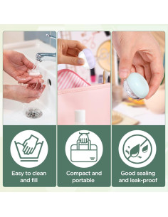 Tarros de viaje RONRONS 10ml a prueba de fugas 5 Pcs 2