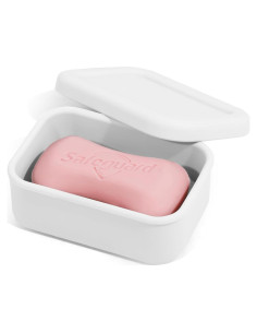 Estuche de Jabón de Silicona HighHerz Blanco para Viajes