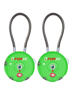 Candados de Equipaje TSA Forge 2PK Verde - Combinación 3 Dígitos