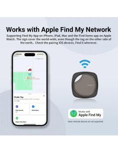 Rastreador Bluetooth OPSO Finder Tag 4PC Negro - Impermeable 2
