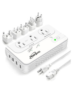 Convertidor de Voltaje 2000W Hoenjuno 220V a 110V con USB