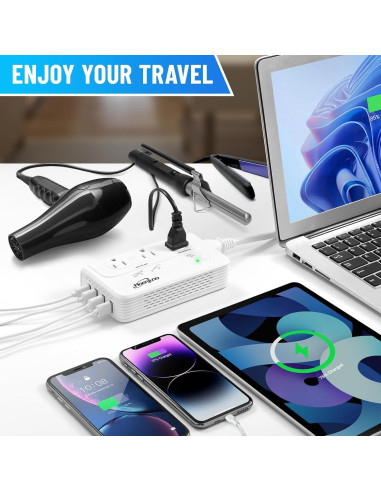 Convertidor de Voltaje 2000W Hoenjuno 220V a 110V con USB