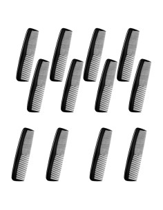 12 Peines de Bolsillo DIMROM - Peines Desechables Negros