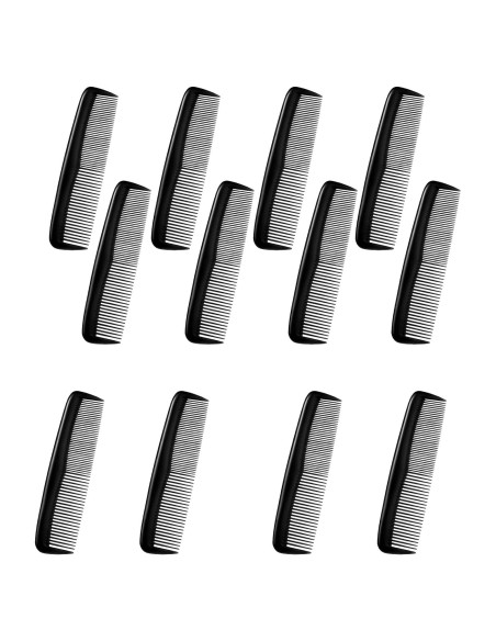 12 Peines de Bolsillo DIMROM - Peines Desechables Negros