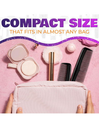 12 Peines de Bolsillo DIMROM - Peines Desechables Negros