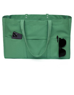 Bolsa de Lona Extra Grande Verde Menta 55x35x20 cm Resistente