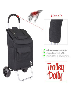 Carro de Compras Plegable Trolley Dolly dbest Products Negro 2