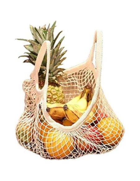 3 Bolsas de Compras Reutilizables de Algodón Ecológicas Beige 3 Bolsas de Compras Reutilizables de Algodón Ecológicas Beige