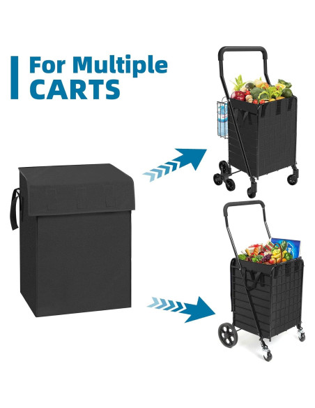 Forro para carrito de compras Kiffler negro 50.8x37.3x33.5 cm