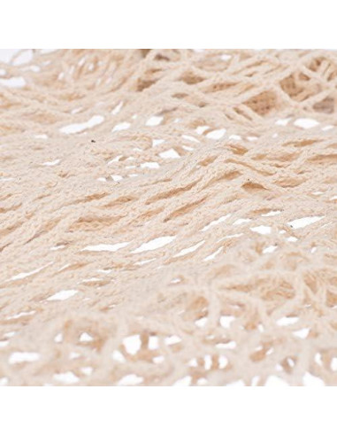 3 Bolsas de Compras Reutilizables de Algodón Ecológicas Beige