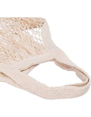 3 Bolsas de Compras Reutilizables de Algodón Ecológicas Beige