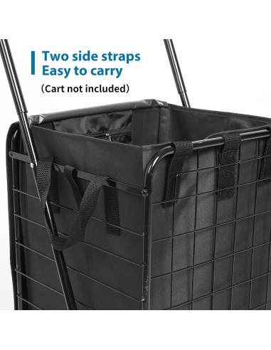 Forro para carrito de compras Kiffler negro 50.8x37.3x33.5 cm