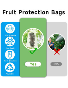 50 Bolsas de Protección para Frutas SmileLucky 20x30 cm Verde 2