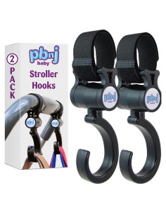 Ganchos para Cochecito PBnJ - Organizador de Bolsas 2 Piezas