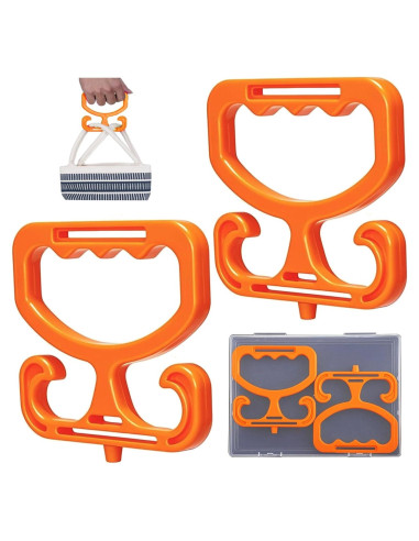 Porta Bolsas de Compras Phininia Naranja 2 Piezas Soporta 45kg