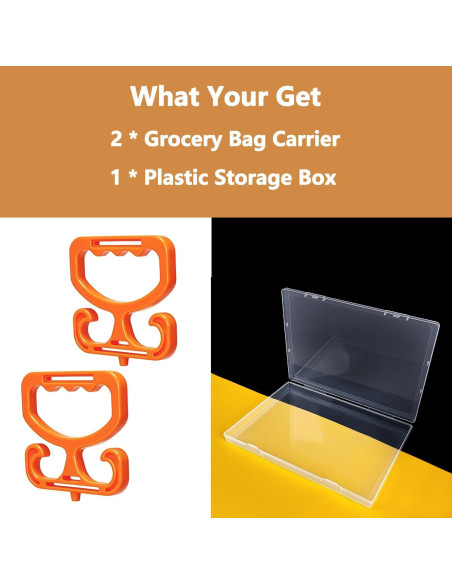 Porta Bolsas de Compras Phininia Naranja 2 Piezas Soporta 45kg