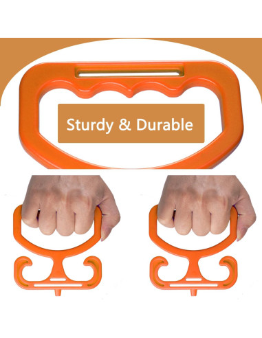 Porta Bolsas de Compras Phininia Naranja 2 Piezas Soporta 45kg