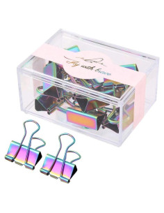 Clips de Papel Decorativos MultiBey Arcoíris 25mm - 10 Piezas