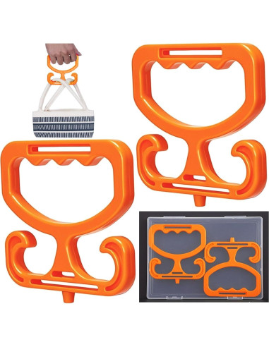 Porta Bolsas de Compras Phininia Naranja 2 Piezas Soporta 45kg