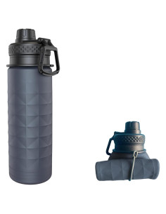 Botella de Agua Plegable Paspring 700ml Silicona Gris
