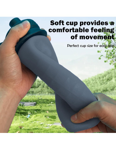 Botella de Agua Plegable Paspring 700ml Silicona Gris